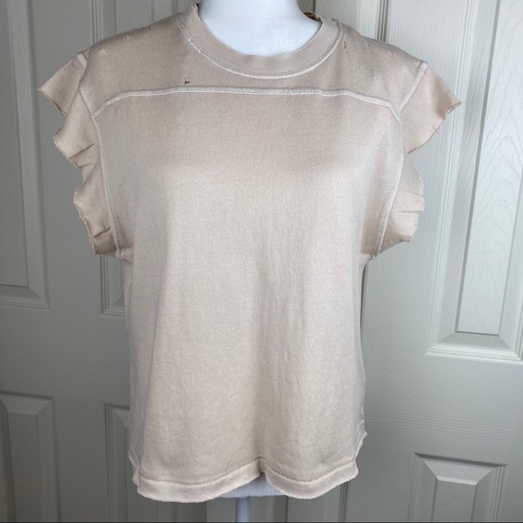 Free People Top Sand Color - Short Sleeve T-shirt - Picture 6 of 7